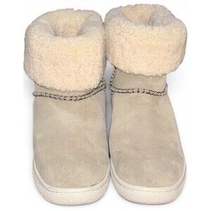UGG Mika Classic Sneaker Boot Taupe Suede Shearling Women's Size 7.5 Booties